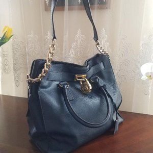 LARGE MICHAEL KORS HAMILTON 100% SAFFIANO LEATHER TOTE MK AUTHENTIC !